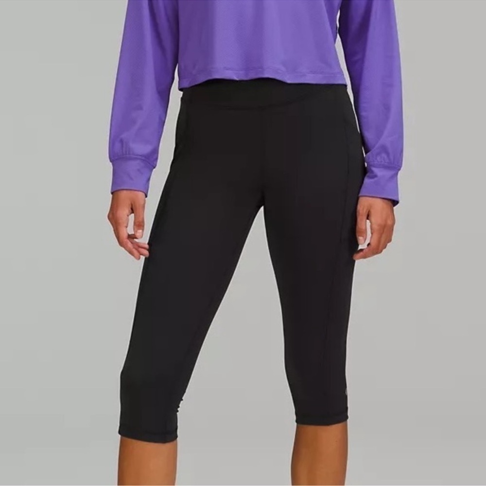 Lululemon Athletica Black Crop Leggings - Picture 2 of 9